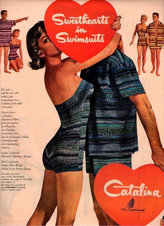 Vintage Valentine Ads: Catalina Swimsuits, 1951 - Mascola Group