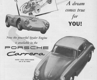 1956 Porsche Carrera Vintage Automobile Ad