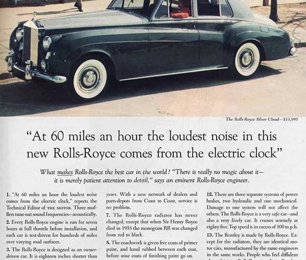 Vintage 1959 Rolls Royce Silver Cloud Ad