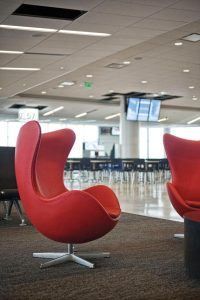 SFO seating area - airport marketing