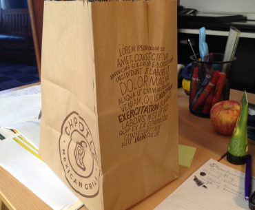 chipotle bag proofreading mistake
