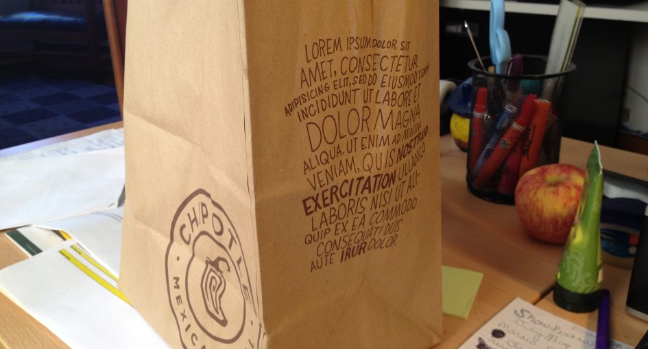 chipotle bag proofreading mistake