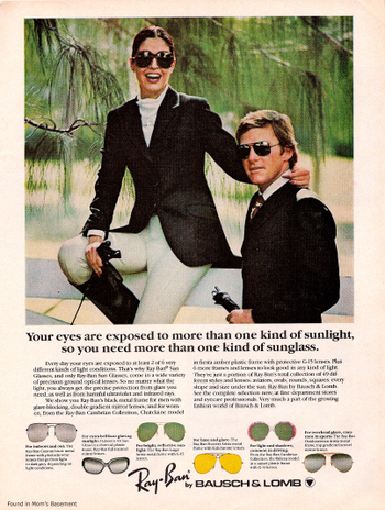 Luxury Advertising / Retro Ad of the Week: Ray Ban, 1979