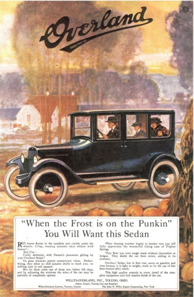 Effective Seasonal Advertising: 1920 Willys-Overland Print Ad