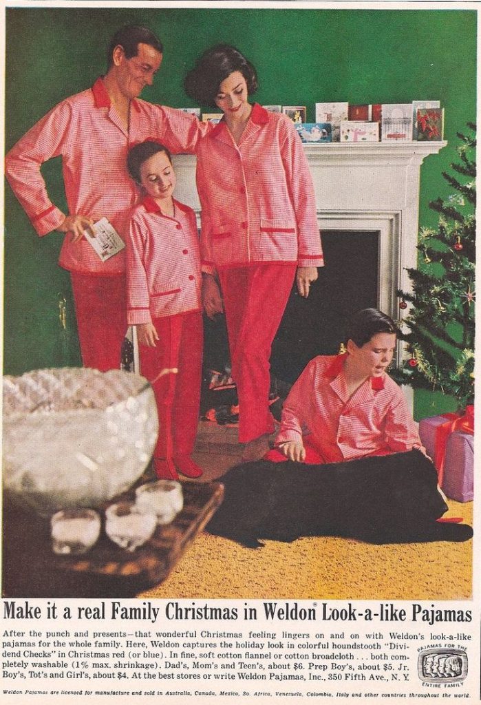 retro christmas gifts weldon pajamas