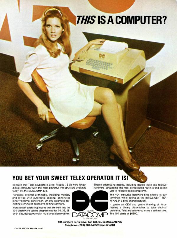 Technology Ads / Retro Ad of the Week: Datacomp, 1970