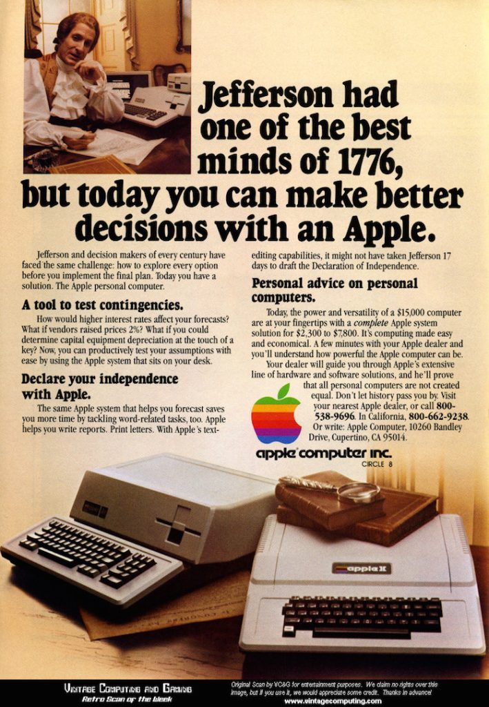 Special Retro July 4th Ad: Apple, 1981