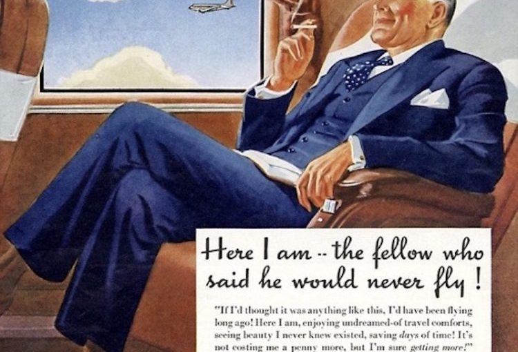 airline travel advertising 1949