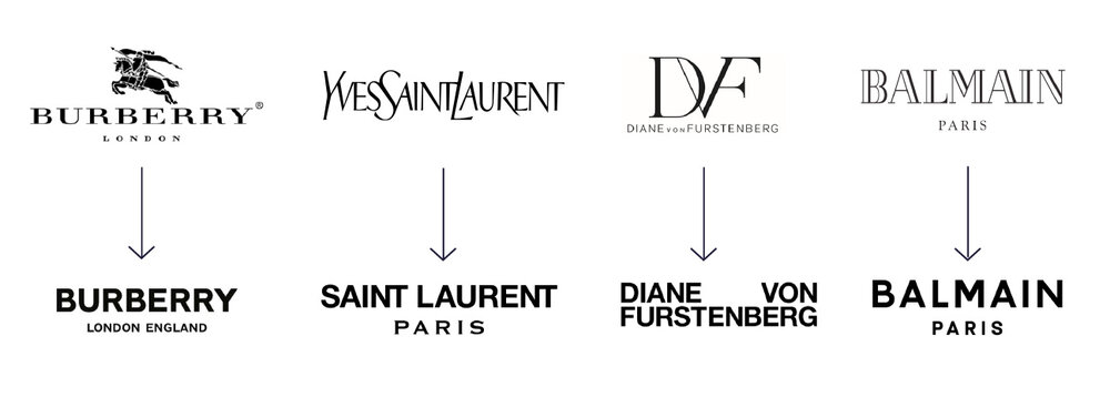 Burberry London, Saint Laurent Paris, Diane Von Furstenberg, Balmain Paris